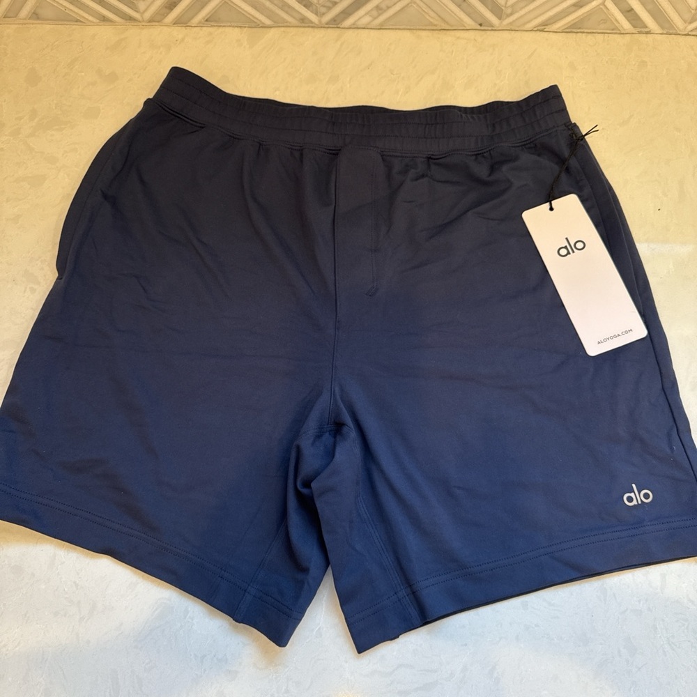 ALO Yoga Men's Deep Blue Athletic Shorts